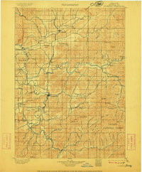 1900 Map of Roseburg, OR, 1911 Print