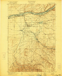 1908 Map of Umatilla, 1921 Print