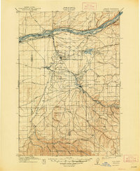 1908 Map of Umatilla, 1948 Print