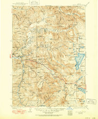 1925 Map of Waldo Lake, 1950 Print