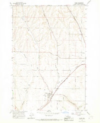1966 Map of Adams, OR, 1967 Print