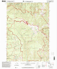 preview thumbnail of historical topo map of Baker County, OR in 1998