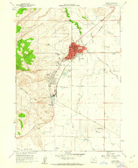 1960 Map of Burns, 1962 Print