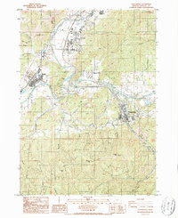 Download a high-resolution, GPS-compatible USGS topo map for Canyonville, OR (1986 edition)