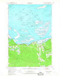Download a high-resolution, GPS-compatible USGS topo map for Cathlamet Bay, OR (1967 edition)