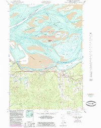Download a high-resolution, GPS-compatible USGS topo map for Cathlamet Bay, OR (1985 edition)