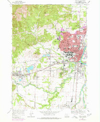 preview thumbnail of historical topo map of Corvallis, OR in 1969
