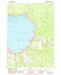 Download a high-resolution, GPS-compatible USGS topo map for Crater Lake East, OR (1985 edition)