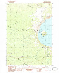 Download a high-resolution, GPS-compatible USGS topo map for Crater Lake West, OR (1985 edition)