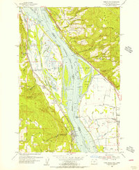 Download a high-resolution, GPS-compatible USGS topo map for Deer Island, OR (1956 edition)