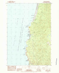 Download a high-resolution, GPS-compatible USGS topo map for Depoe Bay, OR (1984 edition)