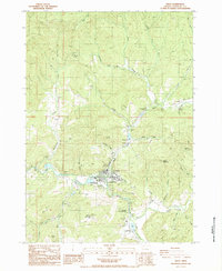 Download a high-resolution, GPS-compatible USGS topo map for Drain, OR (1987 edition)