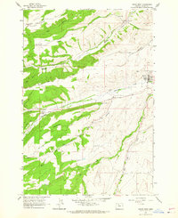 1962 Map of Dufur, OR, 1964 Print