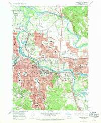 Download a high-resolution, GPS-compatible USGS topo map for Eugene East, OR (1970 edition)