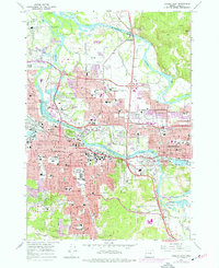 Download a high-resolution, GPS-compatible USGS topo map for Eugene East, OR (1977 edition)