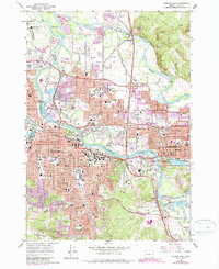 Download a high-resolution, GPS-compatible USGS topo map for Eugene East, OR (1967 edition)