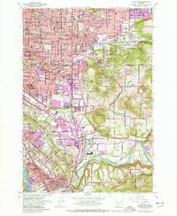 Download a high-resolution, GPS-compatible USGS topo map for Gladstone, OR (1977 edition)