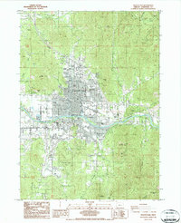 preview thumbnail of historical topo map of Grants Pass, OR in 1986