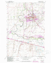 Download a high-resolution, GPS-compatible USGS topo map for Hermiston, OR (1987 edition)