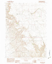 Download a high-resolution, GPS-compatible USGS topo map for Hoppin Springs, OR (1983 edition)