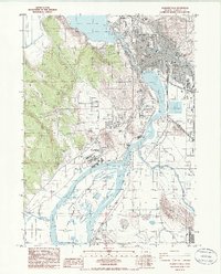Download a high-resolution, GPS-compatible USGS topo map for Klamath Falls, OR (1986 edition)
