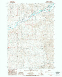 Download a high-resolution, GPS-compatible USGS topo map for Leaburg, OR (1988 edition)