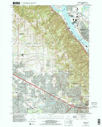preview thumbnail of historical topo map of Multnomah County, OR in 1990
