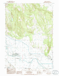Download a high-resolution, GPS-compatible USGS topo map for Merrill, OR (1986 edition)