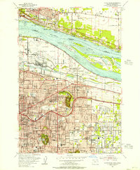 Download a high-resolution, GPS-compatible USGS topo map for Mount Tabor, OR (1956 edition)