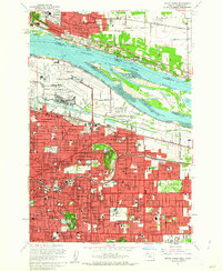 preview thumbnail of historical topo map of Multnomah County, OR in 1961