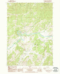Download a high-resolution, GPS-compatible USGS topo map for Oak Creek Valley, OR (1987 edition)