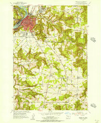 1954 Map of Oregon City, 1956 Print