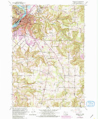 Download a high-resolution, GPS-compatible USGS topo map for Oregon City, OR (1985 edition)