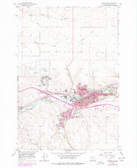preview thumbnail of historical topo map of Pendleton, OR in 1966