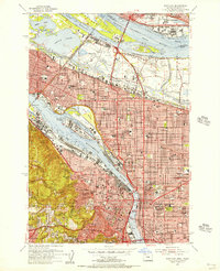 Download a high-resolution, GPS-compatible USGS topo map for Portland, OR (1956 edition)