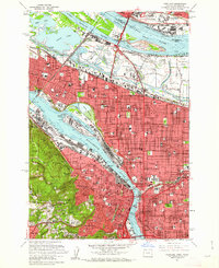 preview thumbnail of historical topo map of Portland, OR in 1961