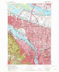preview thumbnail of historical topo map of Portland, OR in 1961