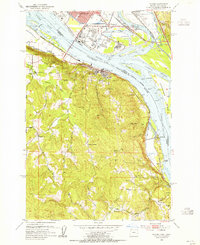 Download a high-resolution, GPS-compatible USGS topo map for Rainier, OR (1955 edition)