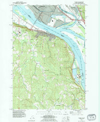 Download a high-resolution, GPS-compatible USGS topo map for Rainier, OR (1995 edition)