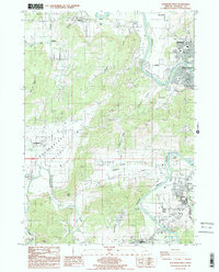 Download a high-resolution, GPS-compatible USGS topo map for Roseburg West, OR (1987 edition)