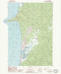 Download a high-resolution, GPS-compatible USGS topo map for Sand Lake, OR (1985 edition)
