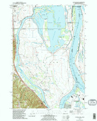 Download a high-resolution, GPS-compatible USGS topo map for Sauvie Island, OR (1995 edition)