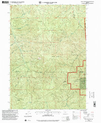 preview thumbnail of historical topo map of Lane County, OR in 1998