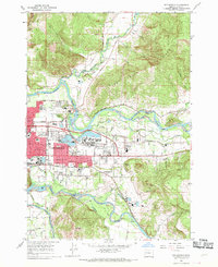 preview thumbnail of historical topo map of Springfield, OR in 1967