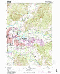Download a high-resolution, GPS-compatible USGS topo map for Springfield, OR (1992 edition)