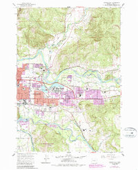 Download a high-resolution, GPS-compatible USGS topo map for Springfield, OR (1987 edition)
