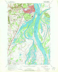 Download a high-resolution, GPS-compatible USGS topo map for St Helens, OR (1971 edition)