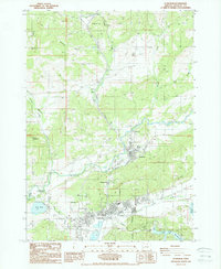 Download a high-resolution, GPS-compatible USGS topo map for Sutherlin, OR (1988 edition)