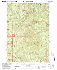 Download a high-resolution, GPS-compatible USGS topo map for Wanderers Peak, OR (1999 edition)