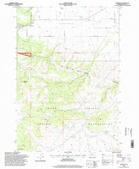 preview thumbnail of historical topo map of Wasco County, OR in 1996